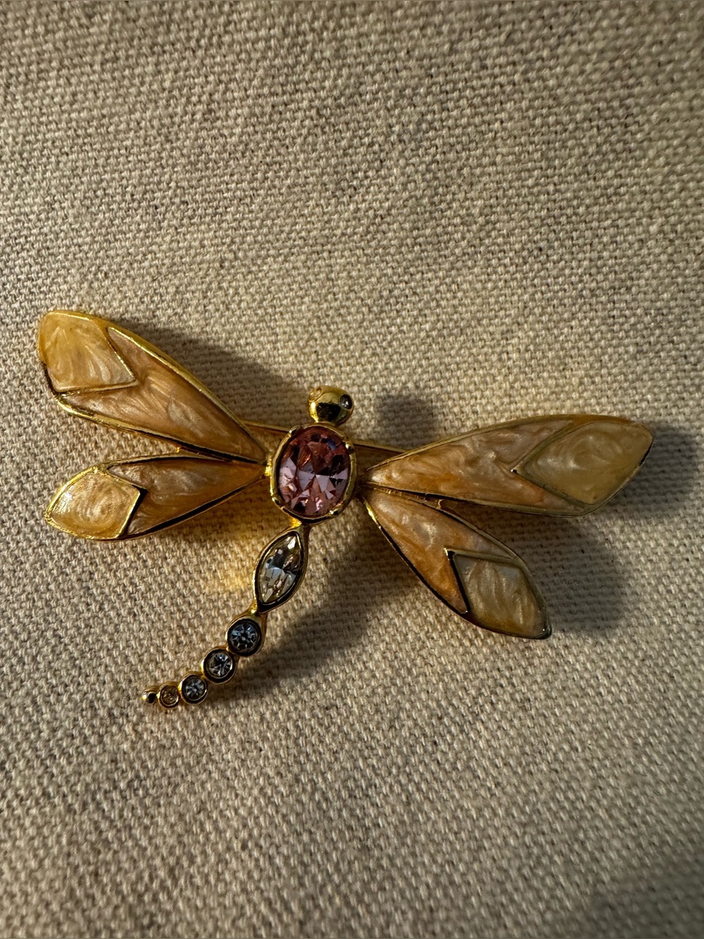 Kenneth J Lane for Avon Dragoonfly
Enamel & Rhinestone Vintage Brooch